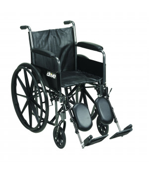 Silver Sport 2 Wheelchair, Detachable Full Arms, Elevating Leg Rests, 18