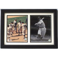 12x18 Double Frame - Roger MarIs and Lou Gehrig New York Yankees