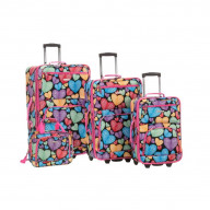4 PC NEW HEART LUGGAGE SET - NEW HEART