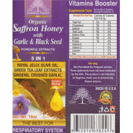 Organic Saffron Honey with Garlic & Black Seed