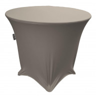 LA Linen Round Spandex Tablecloth, 30-Inch Round 30-Inch High, Gray Light