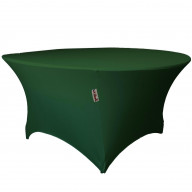 LA Linen Round Spandex Tablecloth, 60-Inch Round 30-Inch High, Green Hunter