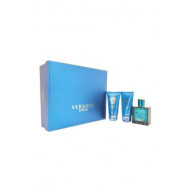 Versace Eros by Versace for Men - 3 Pc Gift Set 1.7oz EDT Spray, 1.7oz Comfort After Shave Balm, 1.7oz Invigorating Shower Gel, Trousse