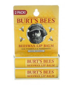 Beeswax Lip Balm Twin Pack by Burt's Bees for Unisex - 2 x 0.15 oz Lip Balm