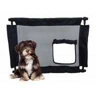 Pet Life Porta-Gate Travel Collapsible And Adjustable Folding Pet Cat Dog Gate - One Size - Black