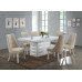 White Wood Modern Rectangular Dinette Dining Room Table