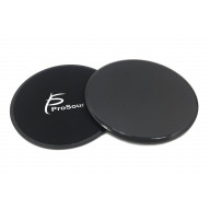 ProSource Core Sliding Exercise Discs, Dual-Sided Sliders for Use on Any Surface at Home or Gym for Full-Body Workouts, Black