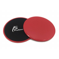 ProSource Core Sliding Exercise Discs, Dual-Sided Sliders for Use on Any Surface at Home or Gym for Full-Body Workouts, Red