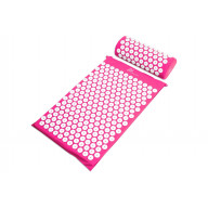 ProSource Acupressure Mat Pillow Set Back/Neck Pain Relief Muscle Relaxation, Pink