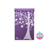ProSource Yoga Mats 3/16 (5mm) Thick for Comfort & Stability with Exclusive Printed Designs Tree of Life Yoga Mat, Purple