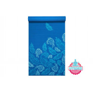 ProSource Yoga Mats 3/16 (5mm) Thick for Comfort & Stability with Exclusive Printed Designs Feather Yoga Mat, Blue