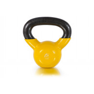 ProSource Vinyl Coated Cast Iron Kettlebells Color-Coded 10 lb. with Extra Large Handles for Home and Gym Workouts, Yellow