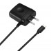 REIKO PORTABLE TYPE C TRAVEL ADAPTER CHARGER WITH BUILT IN CABLE IN BLACK