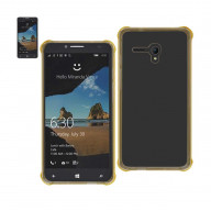 REIKO ALCATEL ONE TOUCH FIERCE XL MIRROR EFFECT CASE WITH AIR CUSHION PROTECTION IN CLEAR GOLD