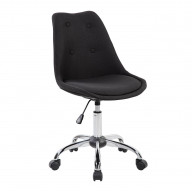 Techni Mobili Armless Task Chair with Buttons. Color: Black