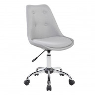 Techni Mobili Armless Task Chair with Buttons. Color: Gray