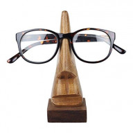 Store Indya Wooden Nose Shaped Eyeglass Holder Spec Stand (Brown Collection)