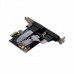 PCIe 2x Port Serial DB9 Card, Moschip 9901 Chipset, with Low Profile Bracket