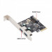 PCI-Express 2.0 x1 USB 3.0 2-Port Card, Etron Chipset, Powered by SATA Port, with Low Profile Bracket