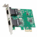 PCIe 2x RJ45 1000-Base T Gigabit Ethernet Card, Realtek RTL8111f + ASMedia ASM1182e Chipset, with Low Profile Bracket