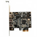 Low Profile PCIe 1394b/1394a (2B1A) Card, TI Chipset, Extra Regular Bracket