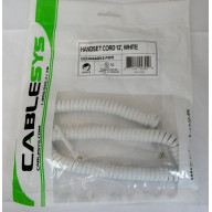 GCHA444012-FWH / 12' WHITE Handset Cord