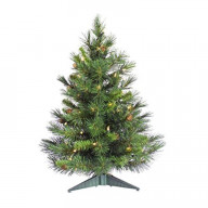 Vickerman 3' x 22" Cheyenne Pine 115T 100WmWht LED - A801004LED (Case of 4)