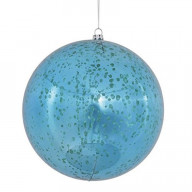 Vickerman 6" Turquoise Shiny Mercury Ball 4/bag - M166512 (Case of 6)
