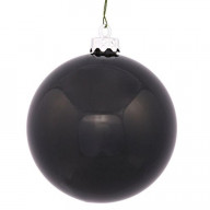 Vickerman 6" Black Shiny Ball UV Drilled 4/Bag - N591517DSV (Case of 6)
