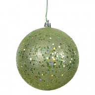 Vickerman 6" Celadon Sequin Ball Drilled 4/Bag - N591554DQ (Case of 6)