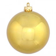 Vickerman 10" Gold Shiny Ball UV Drilled Cap - N592508DSV (Case of 8)