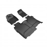 3D MAXpider GMC SIERRA 1500 / CHEVROLET SILVERADO 1500 CREW CAB 5-SEAT 2019-2022 KAGU BLACK R1 R2 (TRIM TO FIT UNDERSEAT BOX)