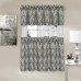 Avery Window Curtain Tier Pair and Valance Set - 58x24 - Charcoal