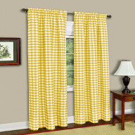 Ergode Buffalo Check Window Curtain Panel - 42x63 - Yellow