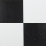 Ergode Nexus Black & White 12x12 Self Adhesive Vinyl Floor Tile - 20 Tiles/20 sq. ft.