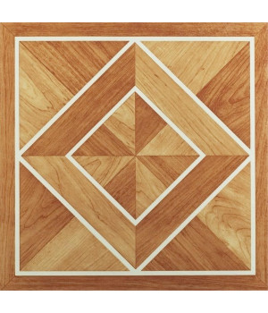 Ergode Tivoli White Border Classic Inlaid Parquet 12x12 Self Adhesive Vinyl Floor Tile - 45 Tiles/45 sq. ft.