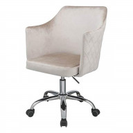 92506 Office Chair - Champagne Velvet & Chrome
