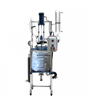 Ai 20L Single Jacketed Glass Reactor with Explosion-Proof Motor and Controller