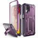 CaseBorne ArmadilloTek V Case for Samsugn Galaxy A12 with Built-in Screen Protector & Kickstand Full-Body Multi-Layer Rugged - Purple