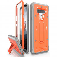 ArmadilloTek Vanguard Designed for LG Stylo 6 Case Military Grade Full-Body Rugged with Kickstand and Built-in Screen Protector - Orange