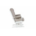 Alice Glider Chair & Ottoman without Pillow, White