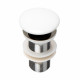 ALFI brand AB8055-W White Ceramic Mushroom Top Pop Up Drain for Sinks without Overflow