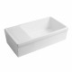 Farmhaus Quatro Alcove Large Reversible Matte Fireclay Kitchen Sink with Integral Drainboard and a Decorative 2 