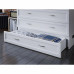 Deerfield Murphy Bed Chest Full White with Charging Station