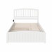 Richmond Queen Bed with Matching Footboard and Twin Extra Long Trundle in White
