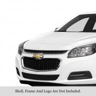2014-2015 Chevy Malibu /2016-2016 Chevy Malibu Limited (2016 Malibu Fits Limited Model Only) Stainless Steel Black Powder Coated Finish 8X6 Horizontal Billet Black Stainless Steel Billet Grille