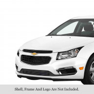 2015-2015 Chevy Cruze Stainless Steel Black Powder Coated Finish Horizontal Billet Black Stainless Steel Billet Grille