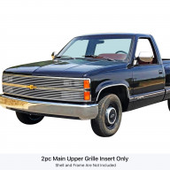1992-1993 Chevy Blazer With Composite Headlights (With Corner Signal Lights)/1992-1993 Chevy Suburban With Composite Headlights (With Corner Signal Lights) Phantom Style/1988-1993 Chevy C/K Pickup With Composite Headlights 304 Stainless Steel Polished Fin