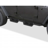 2007-2018 Jeep Wrangler JK 4Dr (Factory sidesteps or rock rails have to be removed) 6061 Aircraft Aluminum Alloy Matte Black finishing Square Tube Drop Style