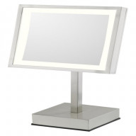 SINGLE-SIDED LED SQUARE FREESTANDING MIRROR - RECHARGEABLE